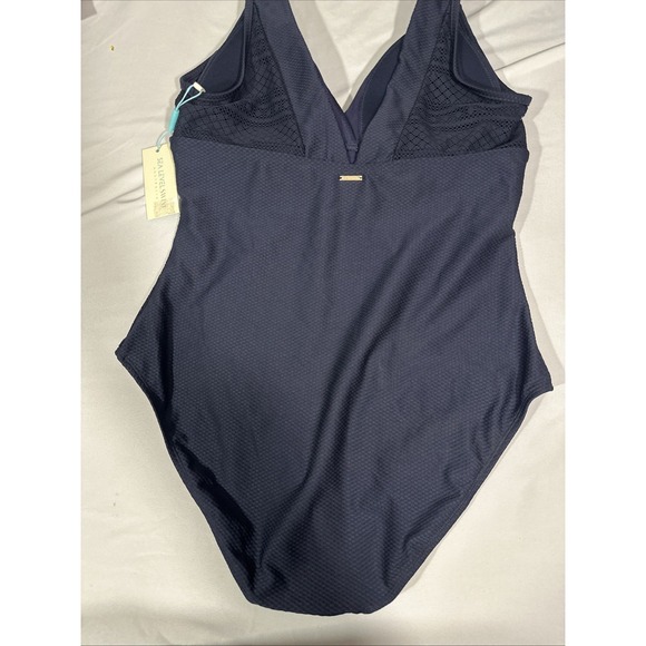NWT $140 Sea Level [ 12 US ] Cross Front One-Piece Swimsuit in Night Sky #7014‎ - Picture 9 of 11